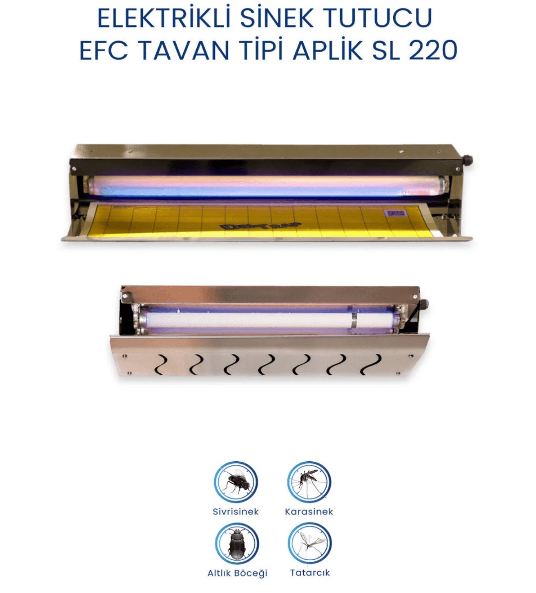 60 cm Krom Elektrikli Sinek Tutucu