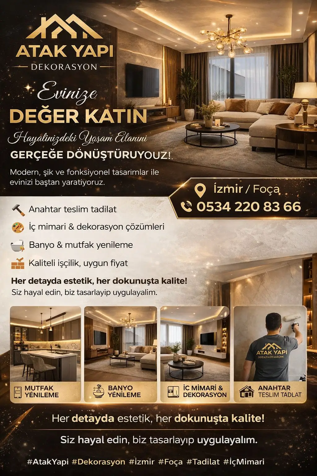 ✨ Evinize Değer Katın – Atak Yapı Dekorasyon ✨