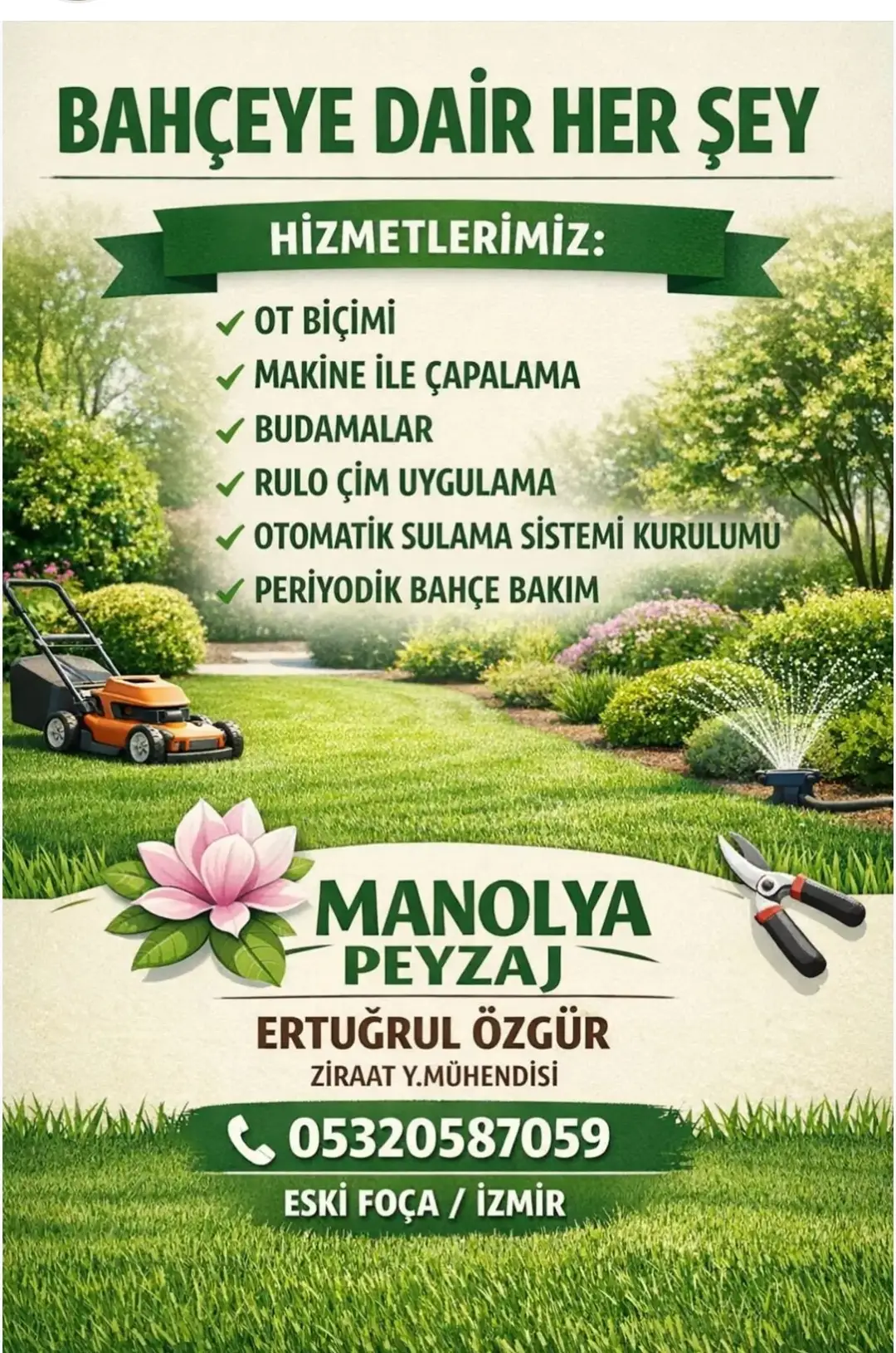 Bahçe ve bitki bakımı hizmeti veriyorum