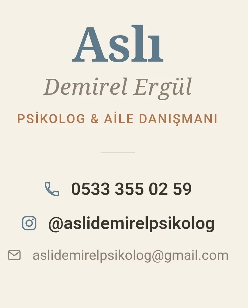 Psikolog/Aile Danışmanı Aslı Demirel Ergül