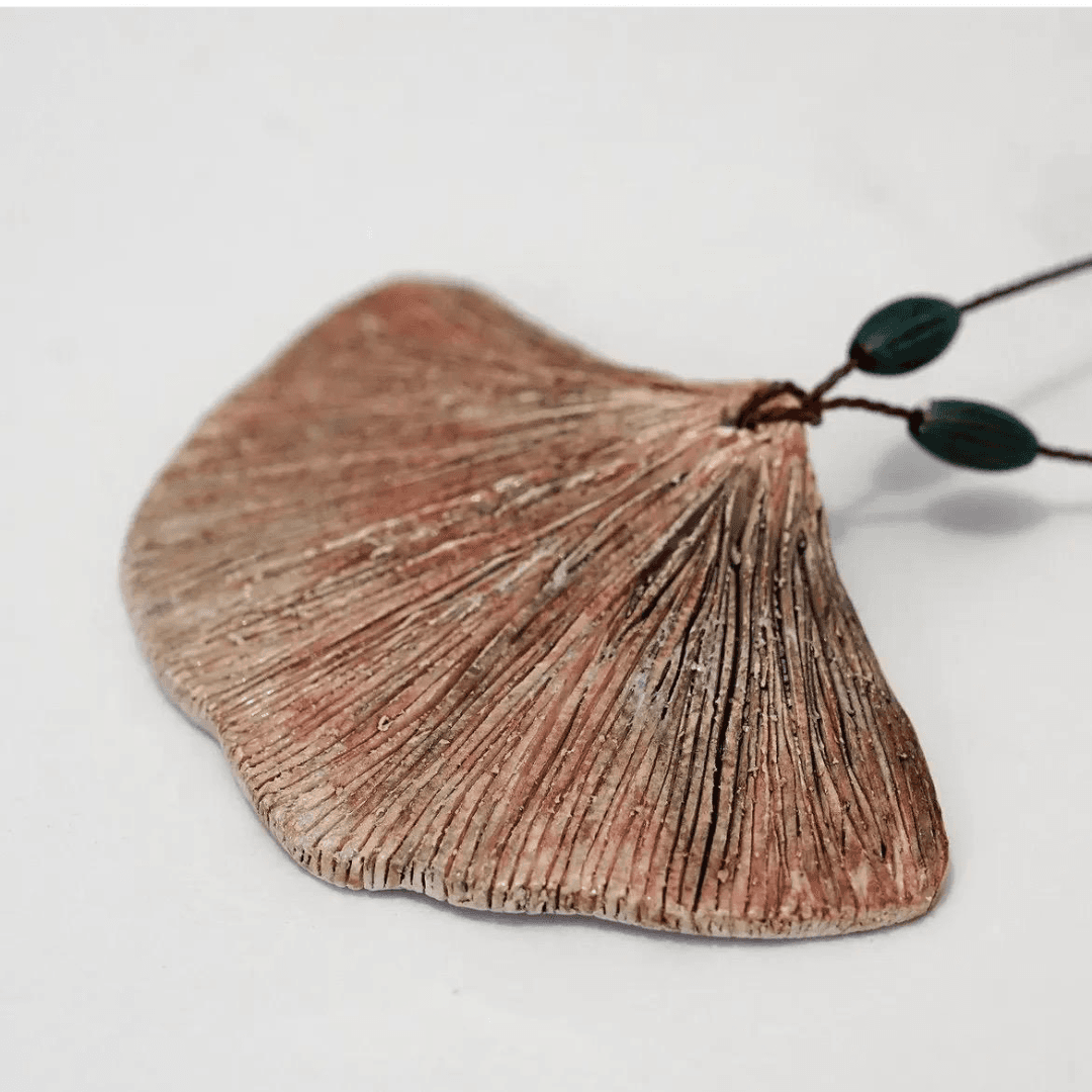 Ginkgo biloba kolye/ Seramik, el yapımı