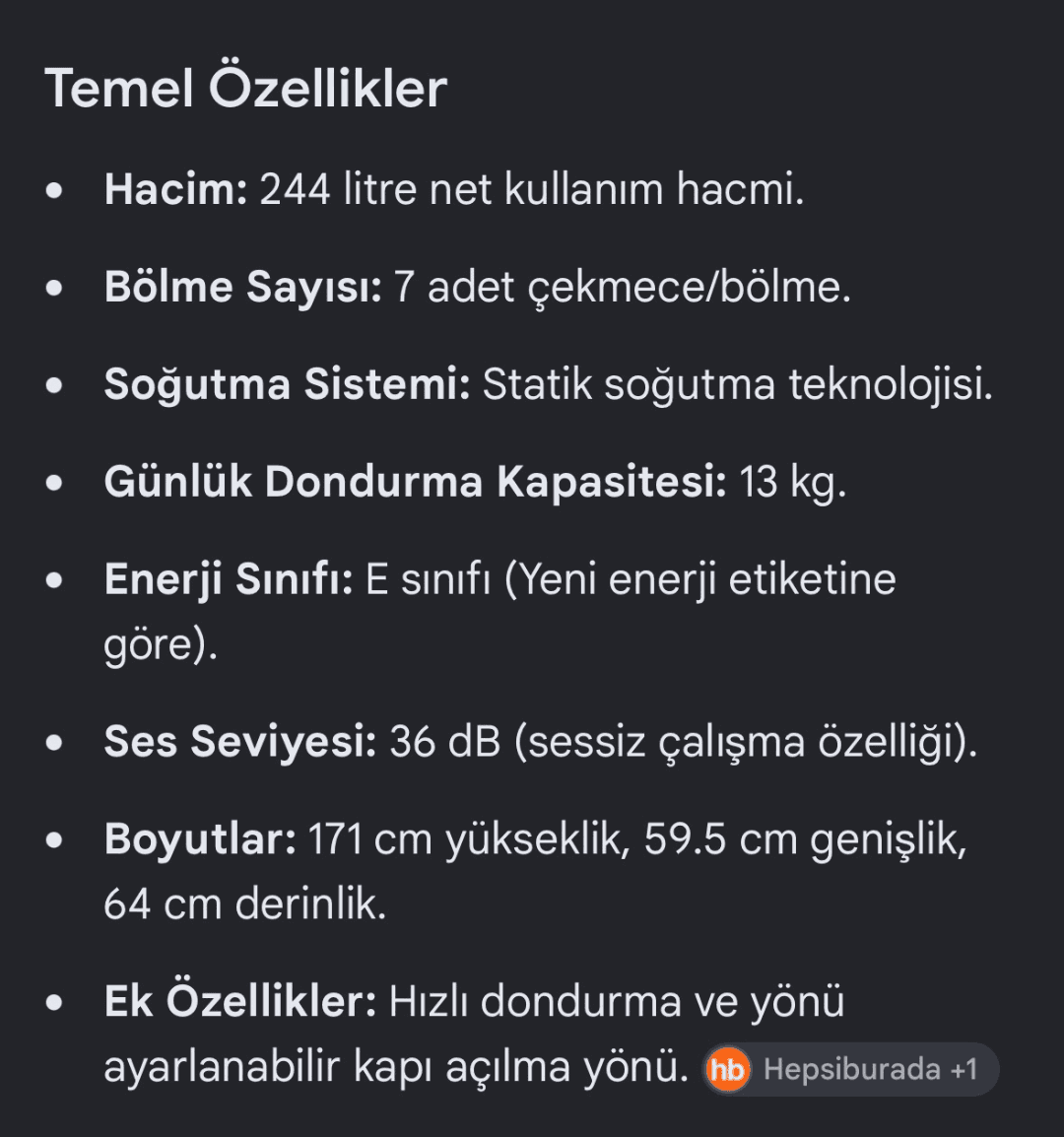 Arçelik Derin Dondurucu görseli 5