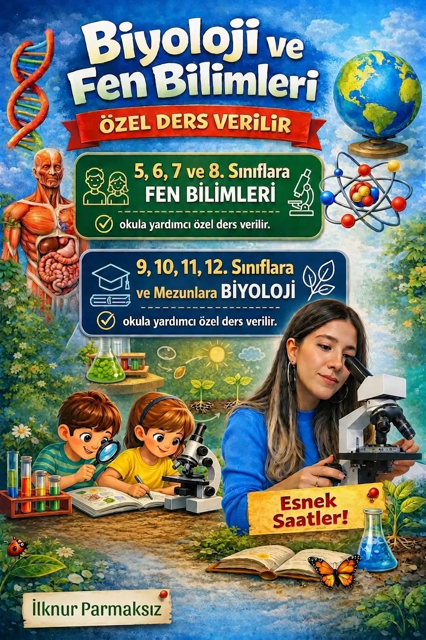 Fen bilimleri ve biyoloji özel ders