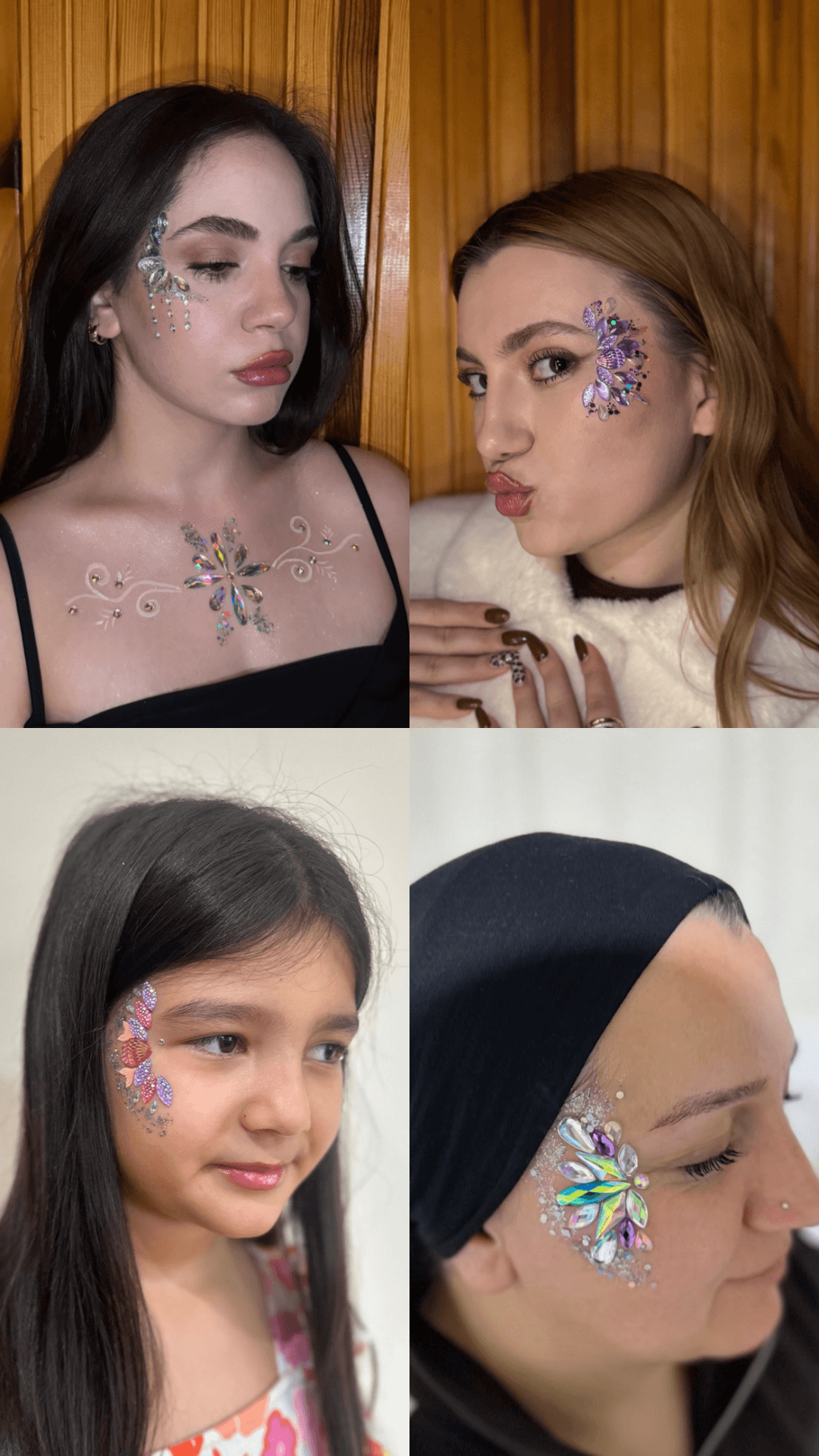 Özel günler için glitter makeup